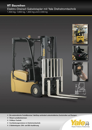 Carretillas elevadoras eléctricas Yale ERP 18 VT