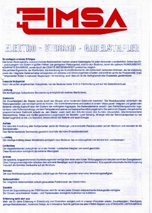 Carretillas elevadoras eléctricas Fimsa ET 2508