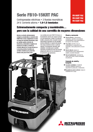 Carretillas elevadoras eléctricas Mitsubishi FB15KRT PAC