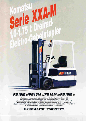 Carretillas elevadoras eléctricas Komatsu FB 15 M 2