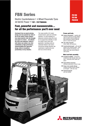 Carretillas elevadoras eléctricas Mitsubishi FB 16 N