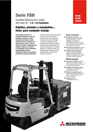 Carretillas elevadoras eléctricas Mitsubishi FB 16 N