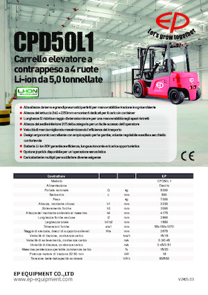 Carretillas elevadoras eléctricas EP CPD50L1