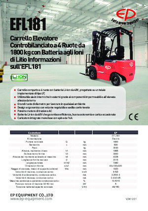 Carretillas elevadoras eléctricas EP EFL181