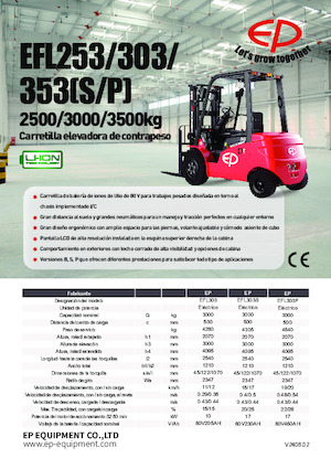 Carretillas elevadoras eléctricas EP EFL253P