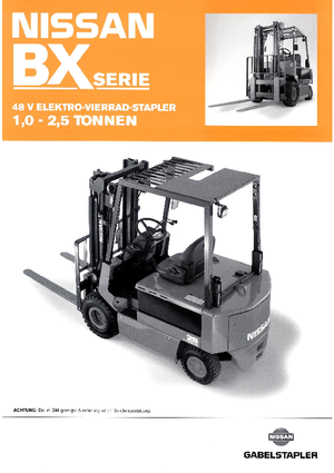 Carretillas elevadoras eléctricas Nissan FP 01 L 10 U