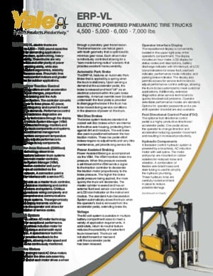 Carretillas elevadoras eléctricas Yale ERP060VL