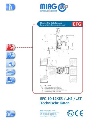 Carretillas elevadoras antidetonantes eléctricas Miag EFG 10 XEV 3
