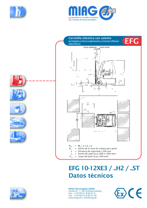 Carretillas elevadoras antidetonantes eléctricas Miag EFG 10 XEV 3