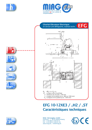 Carretillas elevadoras antidetonantes eléctricas Miag EFG 10 XEV 3