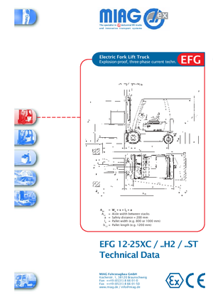 Carretillas elevadoras antidetonantes eléctricas Miag EFG 12 XC