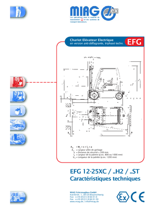 Carretillas elevadoras antidetonantes eléctricas Miag EFG 12 XC