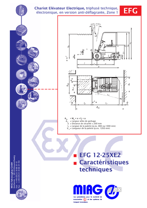 Carretillas elevadoras antidetonantes eléctricas Miag EFG 35 XE 2