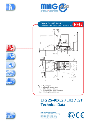 Carretillas elevadoras antidetonantes eléctricas Miag EFG 35 XE 2