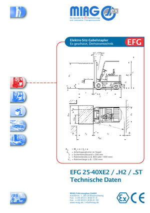 Carretillas elevadoras antidetonantes eléctricas Miag EFG 35 XE 2