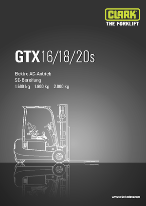 Carretillas elevadoras eléctricas Clark GTX20 s