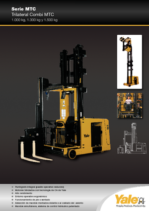 Carretillas elevadoras de carga lateral eléctricas Yale MTC15 SWB
