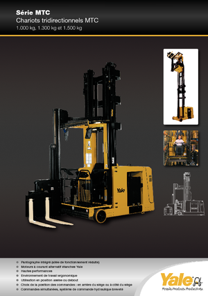 Carretillas elevadoras de carga lateral eléctricas Yale MTC15 SWB