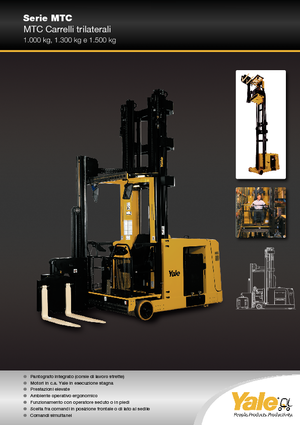 Carretillas elevadoras de carga lateral eléctricas Yale MTC15 SWB