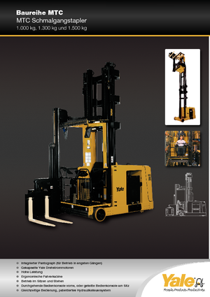 Carretillas elevadoras de carga lateral eléctricas Yale MTC13