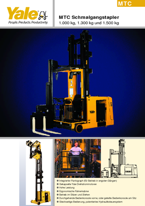 Carretillas elevadoras de carga lateral eléctricas Yale MTC 15 LW