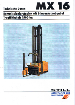 Carretillas elevadoras de carga lateral eléctricas Still-Wagner MX 16