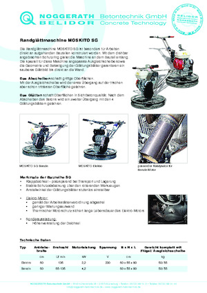 Allanadoras de operador a pie Belidor-Noggerath Moskito SG