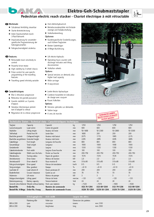 Carretillas elevadoras eléctricas Baka EGS 89-1204