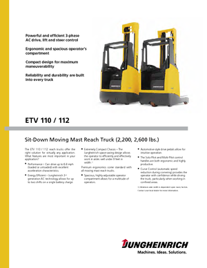 Carretillas elevadoras eléctricas Jungheinrich ETV 110