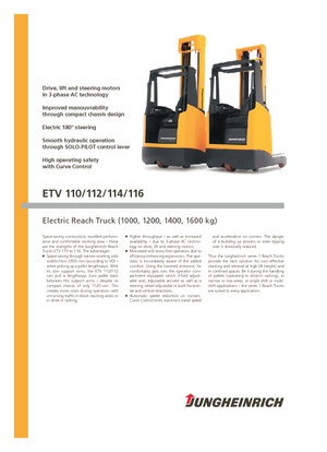 Carretillas elevadoras eléctricas Jungheinrich ETV 110