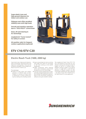 Carretillas elevadoras eléctricas Jungheinrich ETV C20