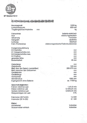 Carretillas elevadoras eléctricas BT LSR 1200