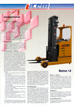 Carretillas elevadoras eléctricas Icem Retron