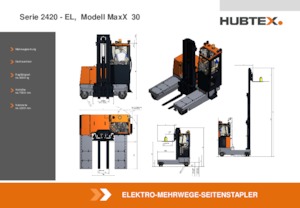 Carretillas elevadoras de carga lateral eléctricas Hubtex MaxX 30 EL
