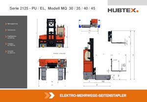 Carretillas elevadoras de carga lateral eléctricas Hubtex MQ 30