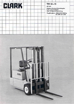 Carretillas elevadoras eléctricas Clark TM 15