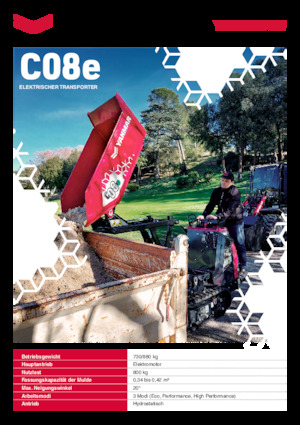 Dúmperes de orugas eléctricos Yanmar C08e