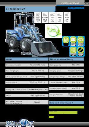Cargadoras de ruedas eléctricas Multione EZ 7