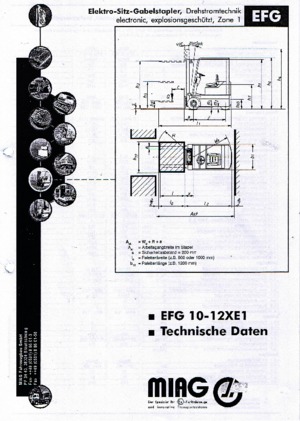 Carretillas elevadoras antidetonantes eléctricas Miag EFG 10 XE 1
