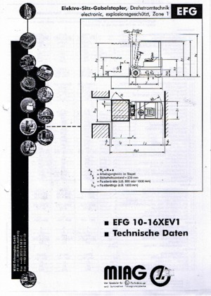 Carretillas elevadoras antidetonantes eléctricas Miag EFG 12 XEV 1