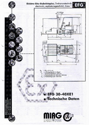 Carretillas elevadoras antidetonantes eléctricas Miag EFG 30 XE 1