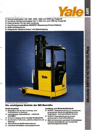 Carretillas elevadoras eléctricas Yale MR 18