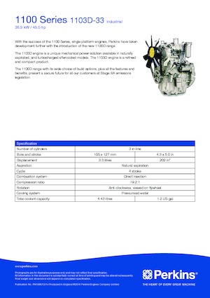 Motores Perkins 1103D-33