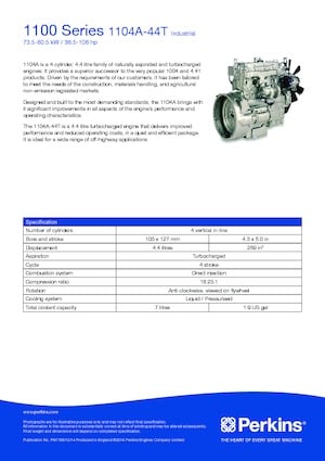Motores Perkins 1104A-44T