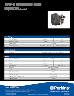 Motores Perkins 1104D-44