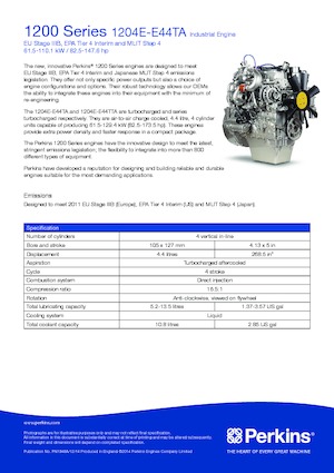 Motores Perkins 1204E-E44TA