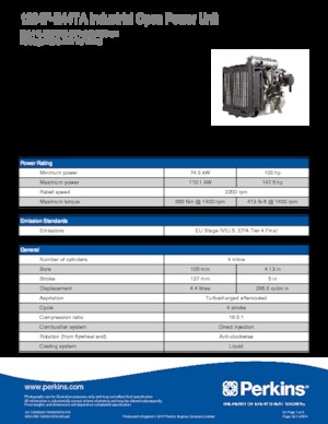 Motores Perkins 1204F-E44TA