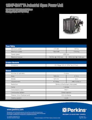 Motores Perkins 1204F-E44TTA