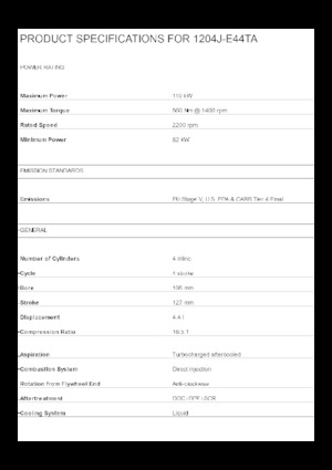 Motores Perkins 1204J-E44TA