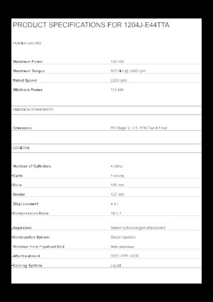 Motores Perkins 1204J-E44TTA